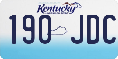 KY license plate 190JDC