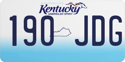 KY license plate 190JDG