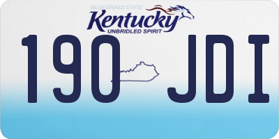 KY license plate 190JDI