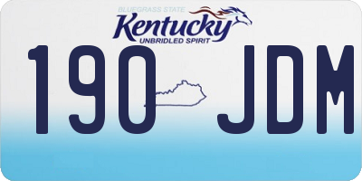 KY license plate 190JDM