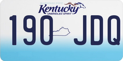 KY license plate 190JDQ