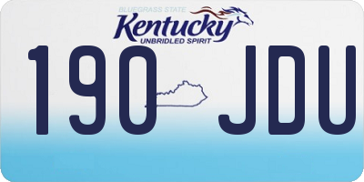 KY license plate 190JDU