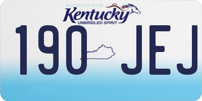 KY license plate 190JEJ