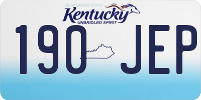 KY license plate 190JEP