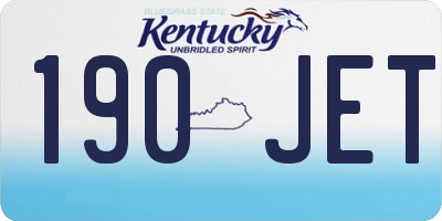 KY license plate 190JET