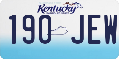 KY license plate 190JEW