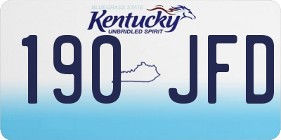 KY license plate 190JFD