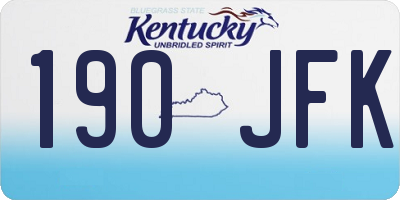 KY license plate 190JFK