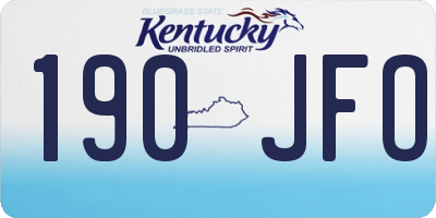 KY license plate 190JFO
