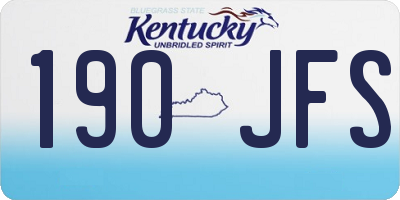 KY license plate 190JFS