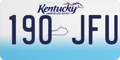KY license plate 190JFU
