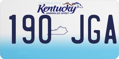 KY license plate 190JGA
