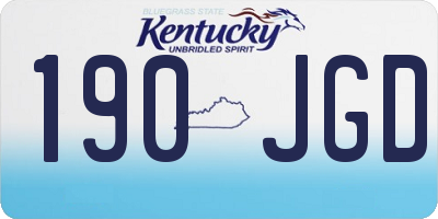 KY license plate 190JGD