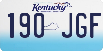 KY license plate 190JGF