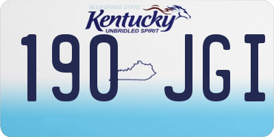 KY license plate 190JGI