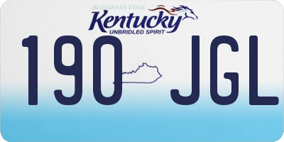 KY license plate 190JGL