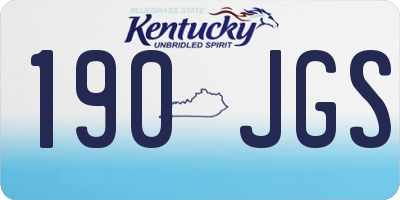 KY license plate 190JGS