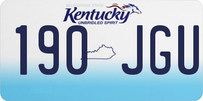 KY license plate 190JGU