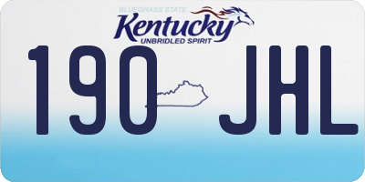 KY license plate 190JHL