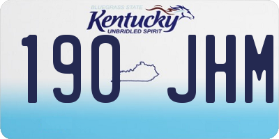KY license plate 190JHM