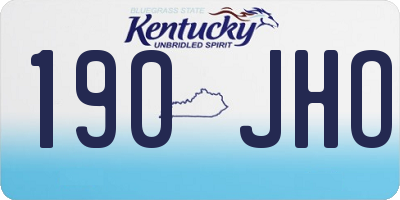 KY license plate 190JHO