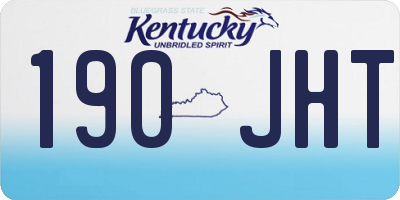 KY license plate 190JHT