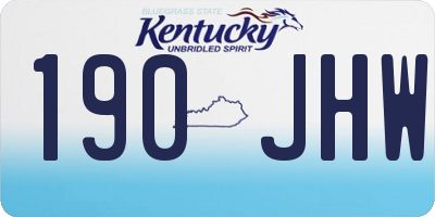 KY license plate 190JHW