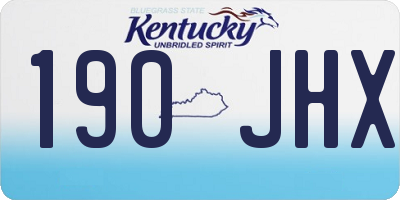 KY license plate 190JHX