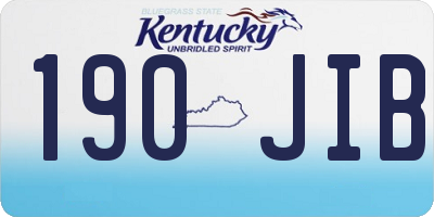 KY license plate 190JIB