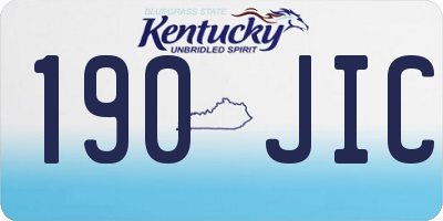 KY license plate 190JIC