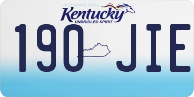 KY license plate 190JIE