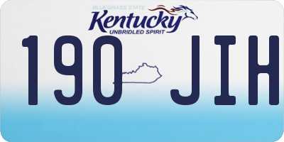 KY license plate 190JIH