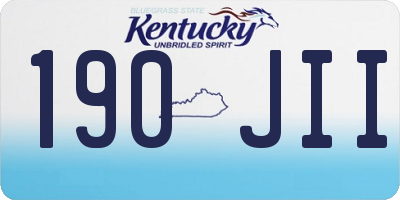 KY license plate 190JII