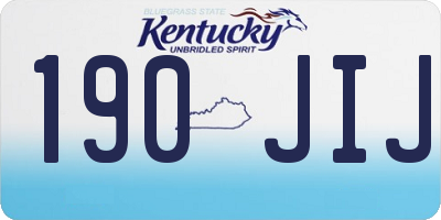KY license plate 190JIJ