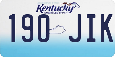 KY license plate 190JIK