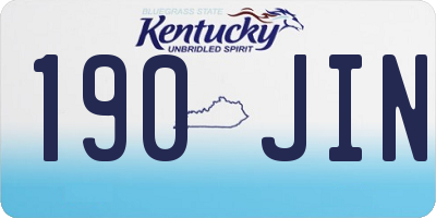KY license plate 190JIN