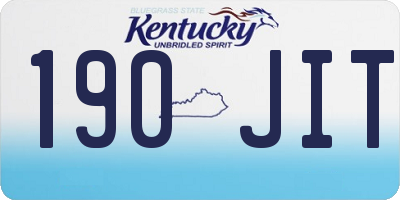 KY license plate 190JIT