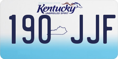 KY license plate 190JJF