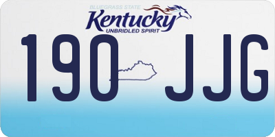 KY license plate 190JJG