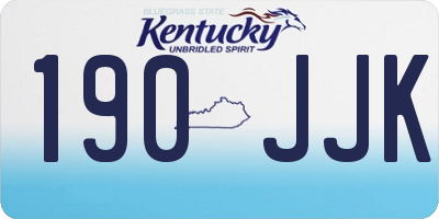 KY license plate 190JJK