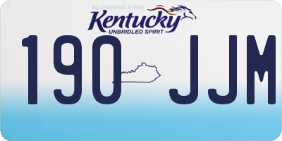 KY license plate 190JJM