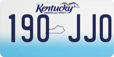 KY license plate 190JJO
