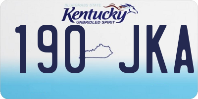 KY license plate 190JKA