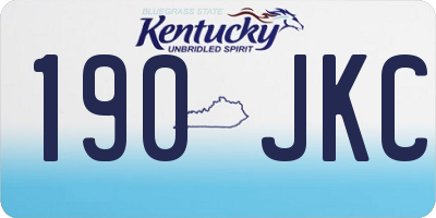 KY license plate 190JKC