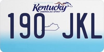 KY license plate 190JKL