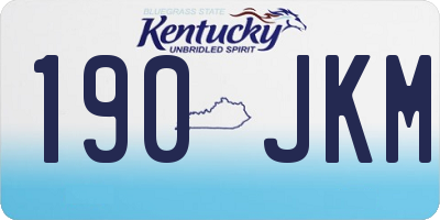 KY license plate 190JKM