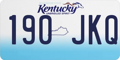 KY license plate 190JKQ