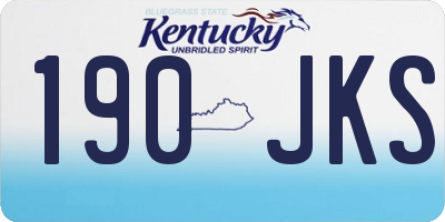 KY license plate 190JKS