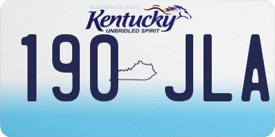 KY license plate 190JLA