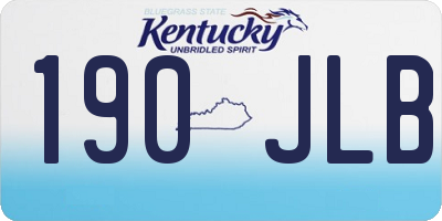 KY license plate 190JLB